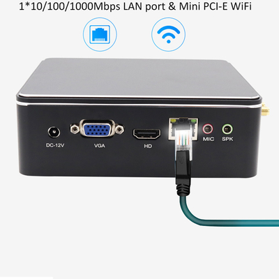 comprare Mini computer industriale Intel I3 4005U 5005U I5 4200U 5200U HD Graphics 500 Mini PC industriale senza ventola portatile Win10 online manufacture