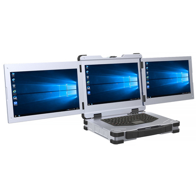 comprare Computer portatili robusti con monitor a 3 schermi militari da 15,6 pollici online manufacture