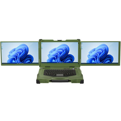 comprare 15.6 pollici I7 1165G7 portatile Triple 3 Screen Industrial robusto computer portatile militare online manufacture